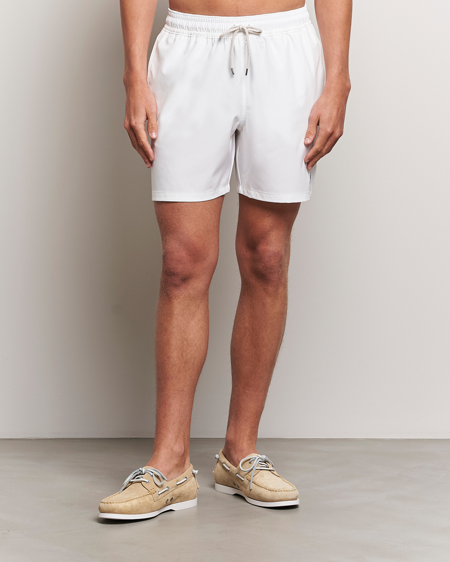 Herren |  | Polo Ralph Lauren | Recycled Traveler Boxer Swimshorts White/Liberty