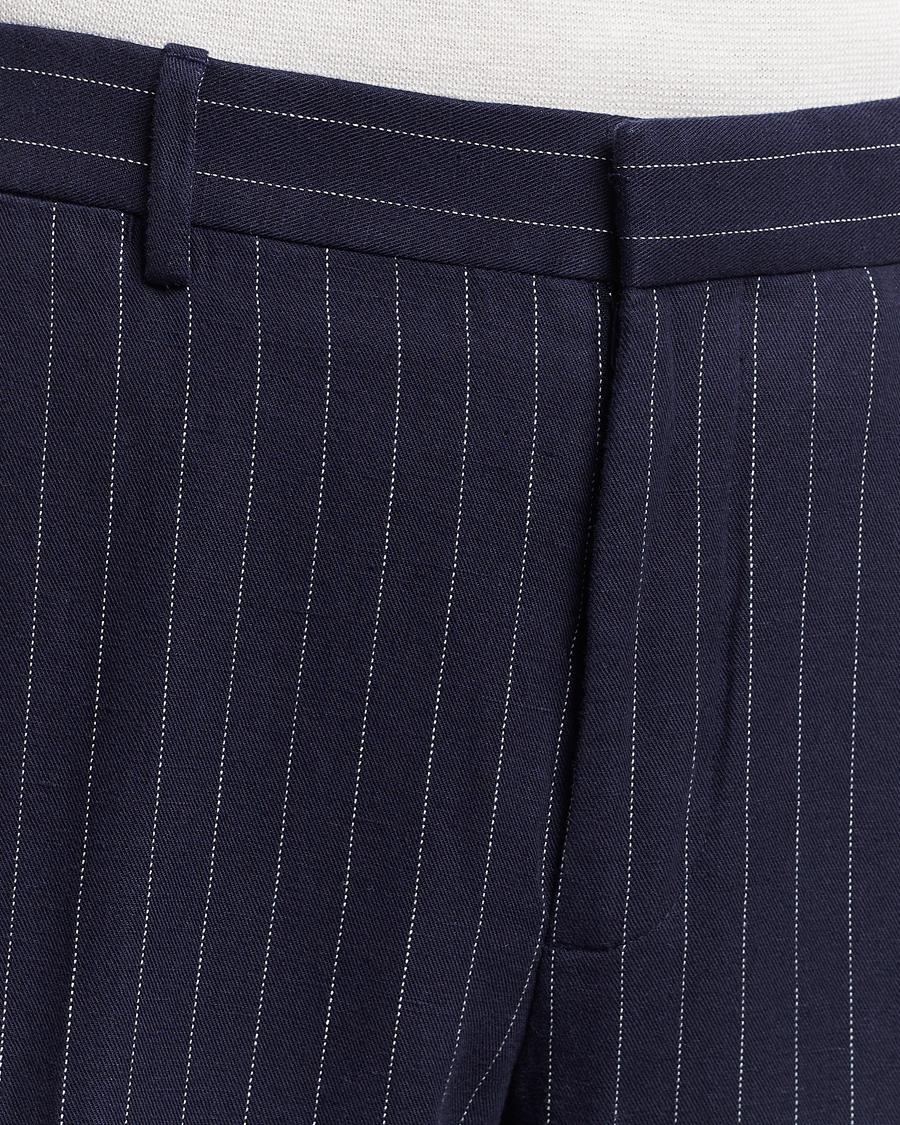 Herren | Hosen | Polo Ralph Lauren | Linen Pinstripe Trousers Navy/Cream