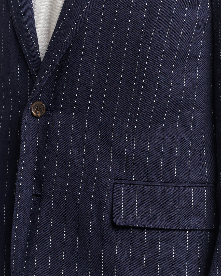 Herren | Sakkos | Polo Ralph Lauren | Linen Pinstripe Sportcoat Navy/Cream