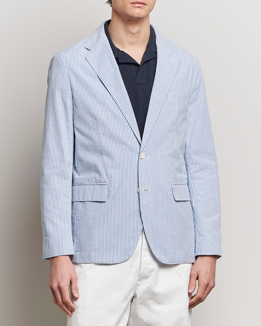 Herren | Sakkos | Polo Ralph Lauren | Seersucker Sportcoat Bright Blue/White