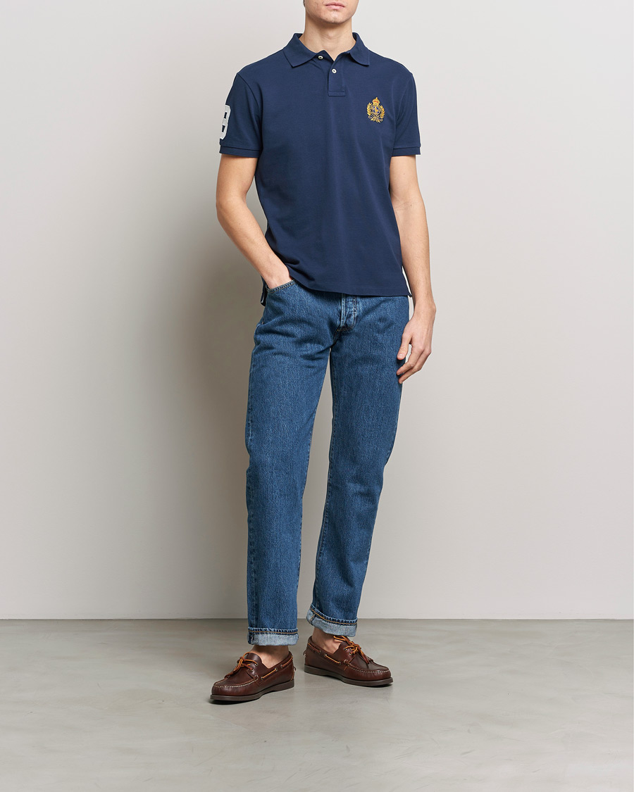 Herren | Poloshirts | Polo Ralph Lauren | Custom Slim Fit Match Club Polo Newport Navy