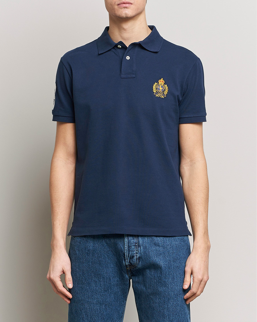 Herren | Kurzarm-Poloshirts | Polo Ralph Lauren | Custom Slim Fit Match Club Polo Newport Navy