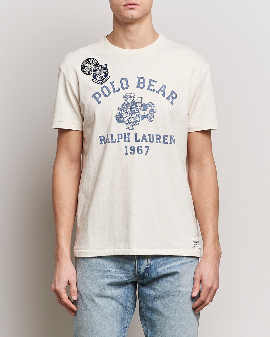 Herren | T-Shirts | Polo Ralph Lauren | Graphic Printed Crew Neck T-Shirt Deckwash White