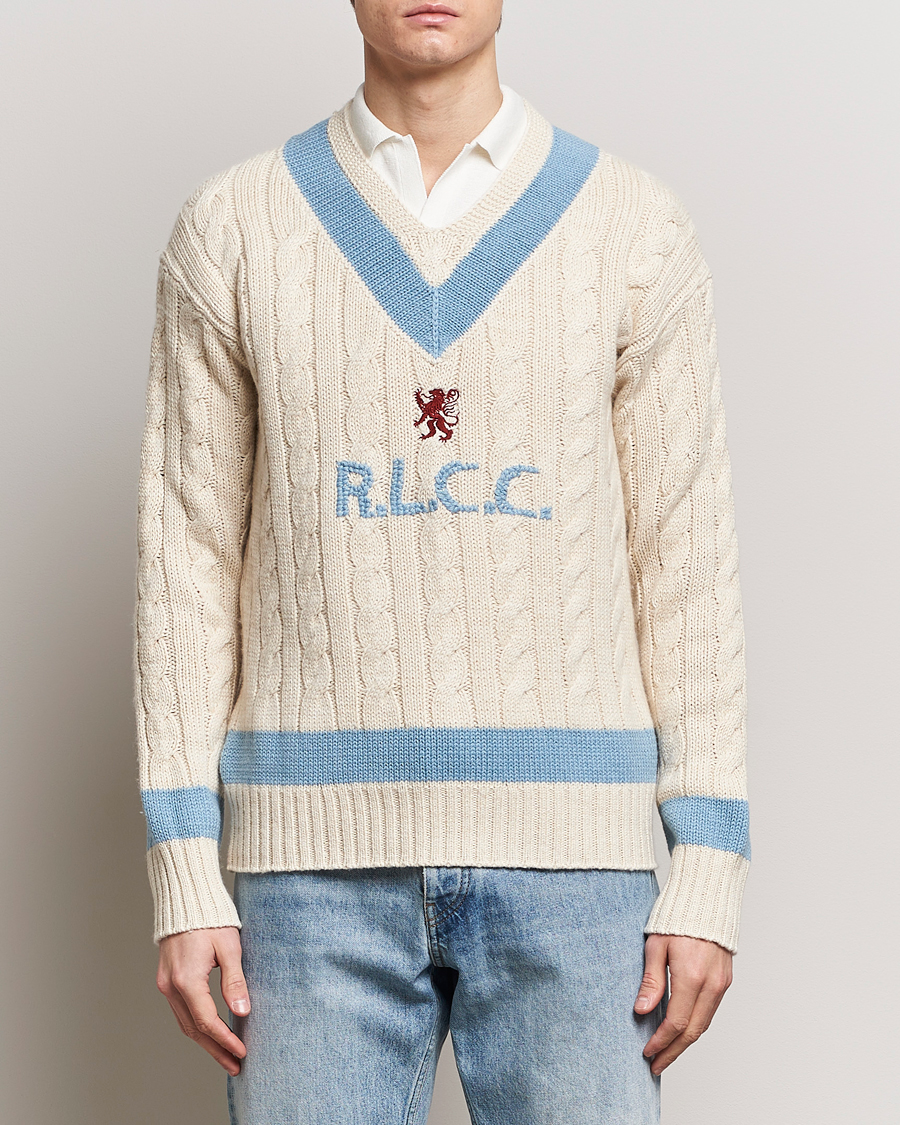 Herren |  | Polo Ralph Lauren | Cotton/Cashmere Cricket Knitted Sweater Parchment Cream