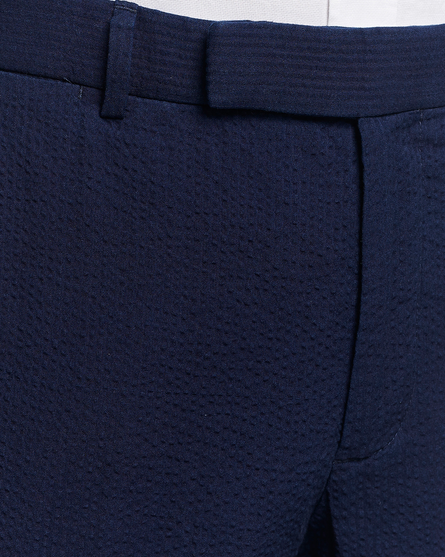 Herren | Hosen | Polo Ralph Lauren | Pleated Seersucker Trousers Indigo