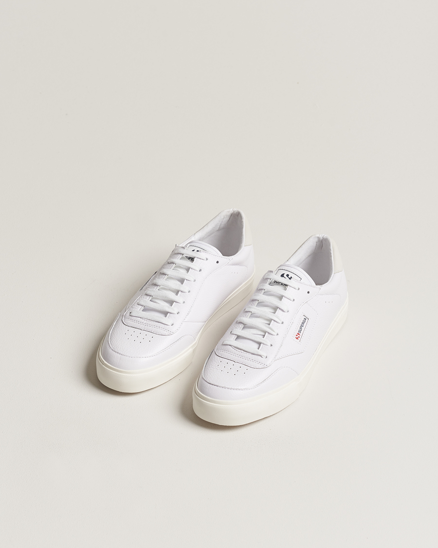 Men | Superga | Superga | 3843 Leather Sneaker White
