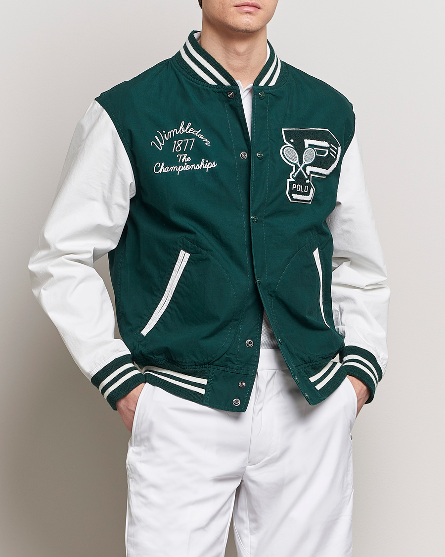 Herren | Klassische Jacken | Polo Ralph Lauren | Wimbledon Bomber Jacket White/Moss Agate