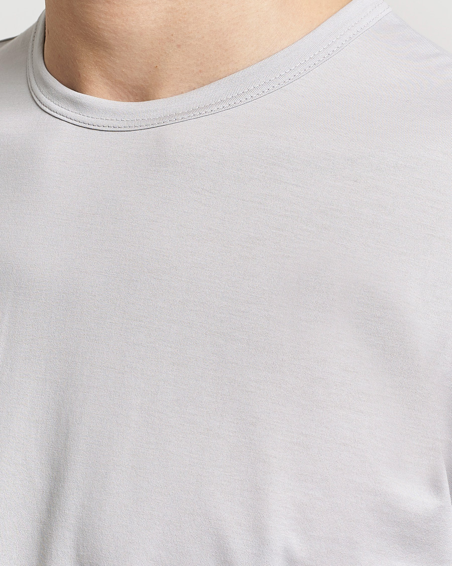 Herren | T-Shirts | Sunspel | Crew Neck Cotton Tee Smoke