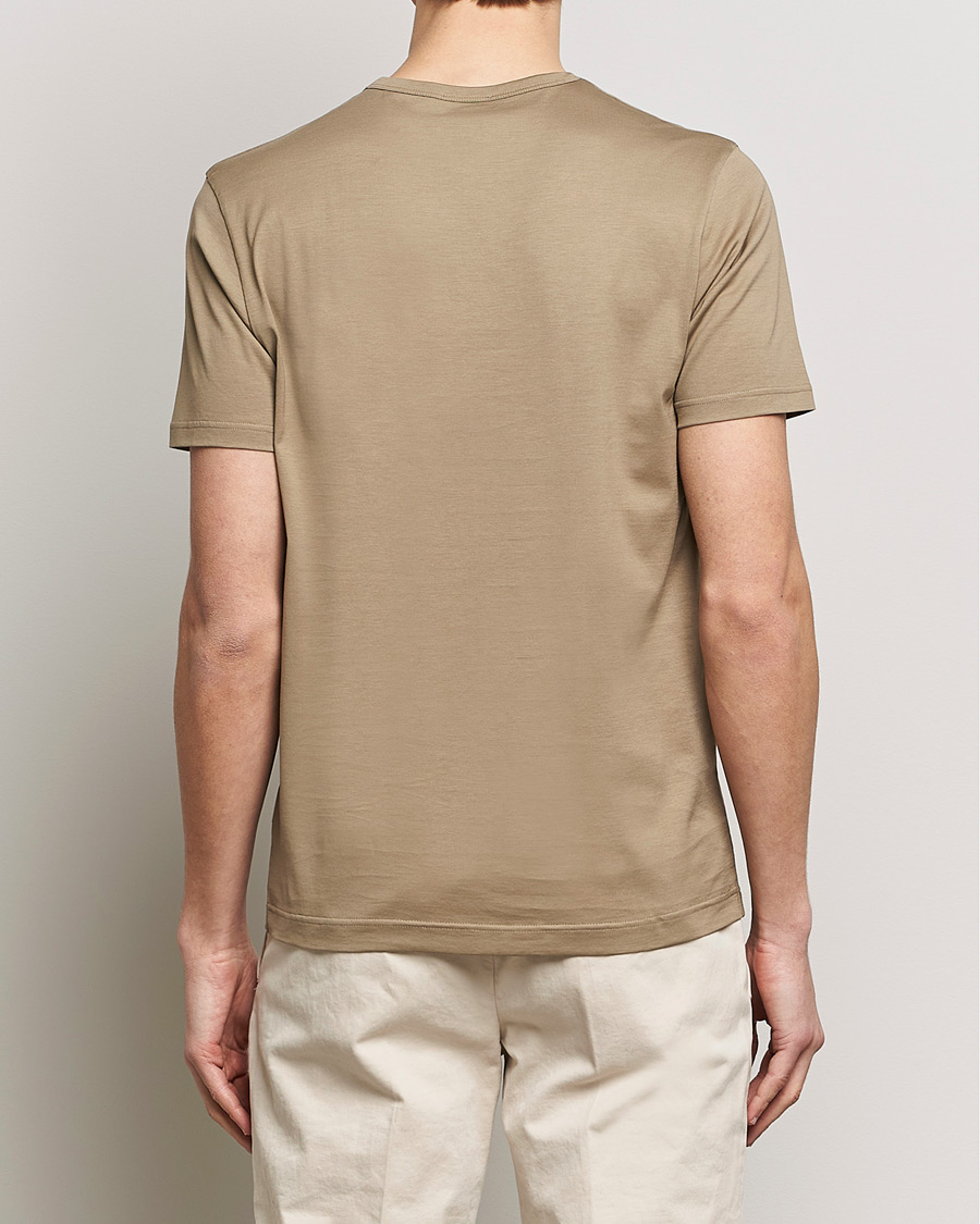 Herren | T-Shirts | Sunspel | Crew Neck Cotton Tee Dark Stone