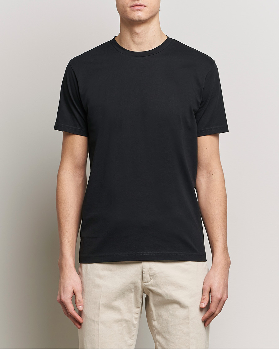 Men |  | Sunspel | Riviera Midweight Tee Black