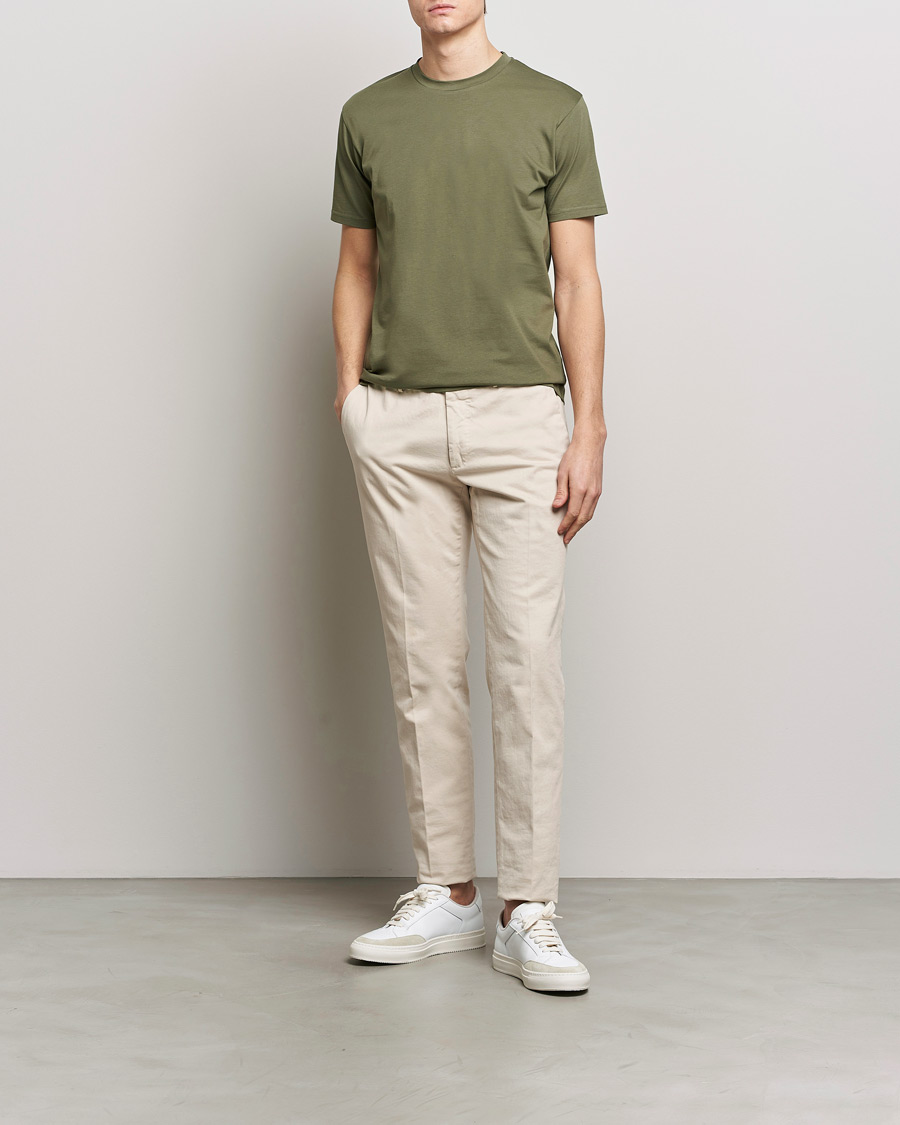Herren | T-Shirts | Sunspel | Riviera Midweight Tee Khaki