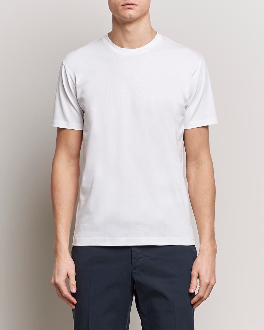 Herren | T-Shirts | Sunspel | Riviera Midweight Tee White