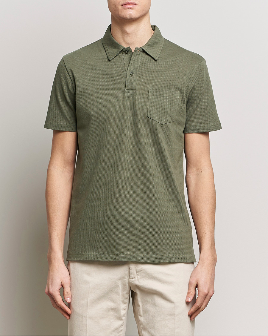 Herren | Poloshirt | Sunspel | Riviera Polo Shirt Khaki