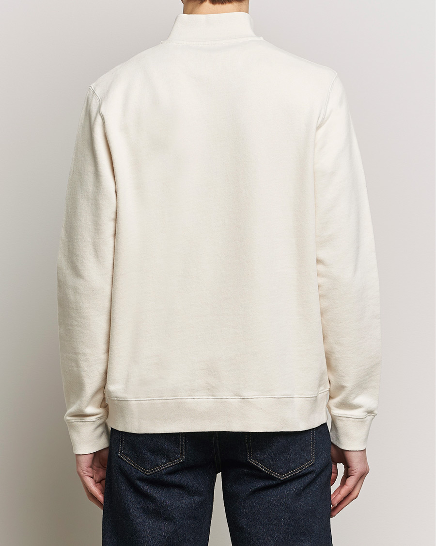 Herren | Pullover | Sunspel | Loopback Half Zip Sweatshirt Undyed