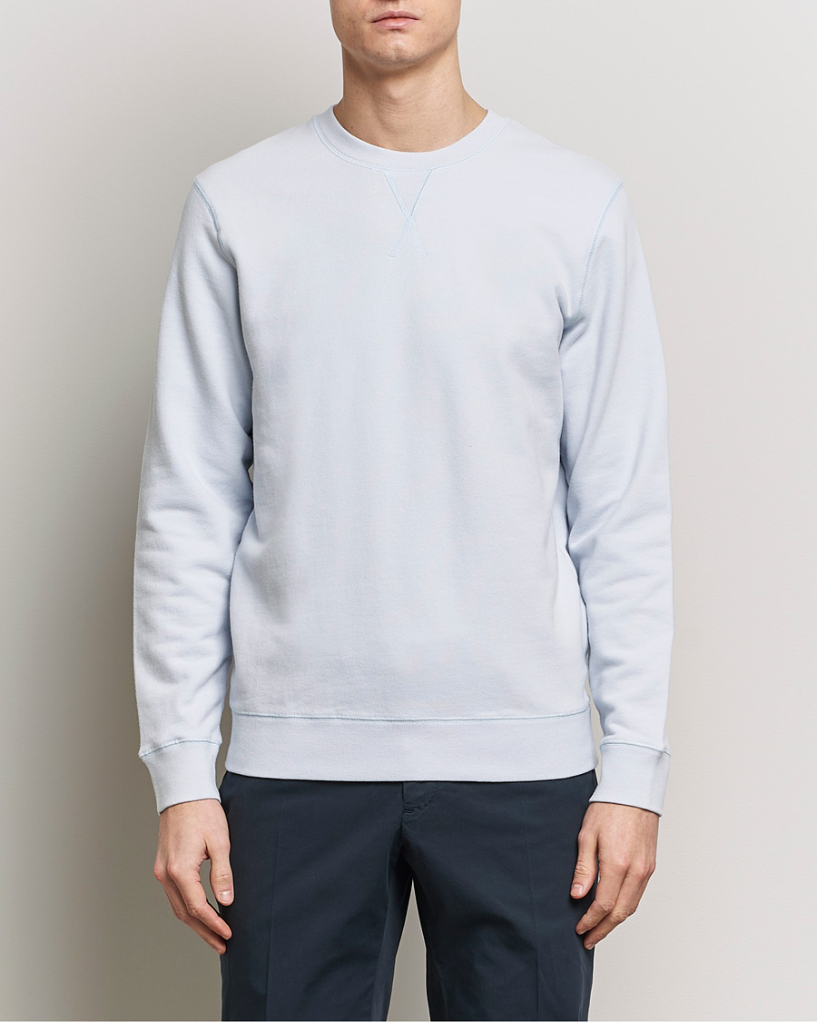 Herren |  | Sunspel | Loopback Sweatshirt Light Blue