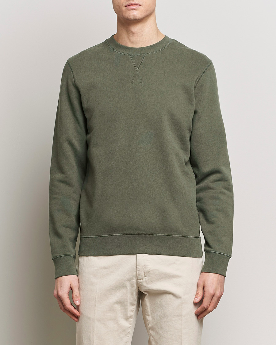 Herren | Sweatshirts | Sunspel | Loopback Sweatshirt Khaki