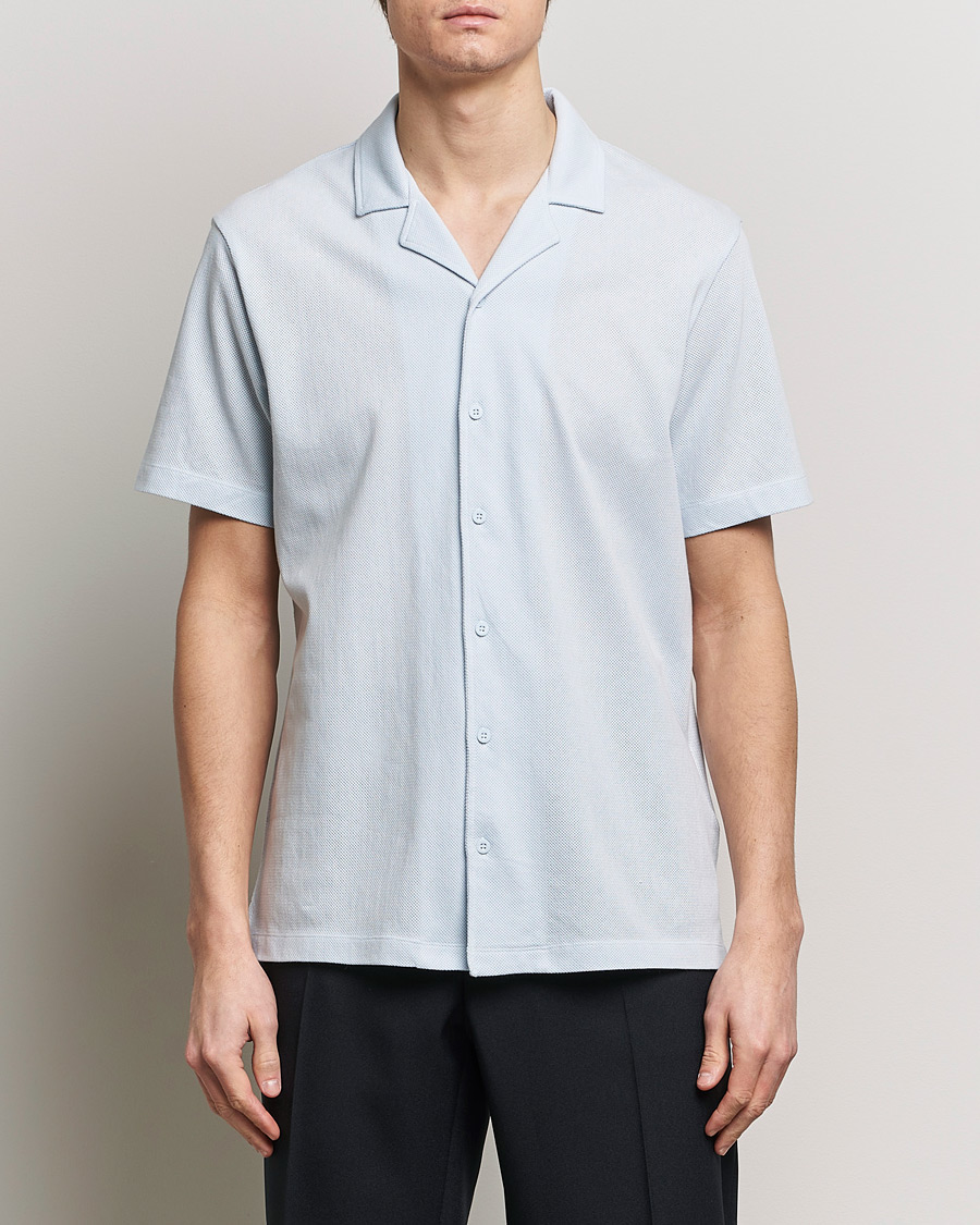 Herren | Treue-Rabatt für Stammkunden | Sunspel | Riviera Resort Shirt Light Blue