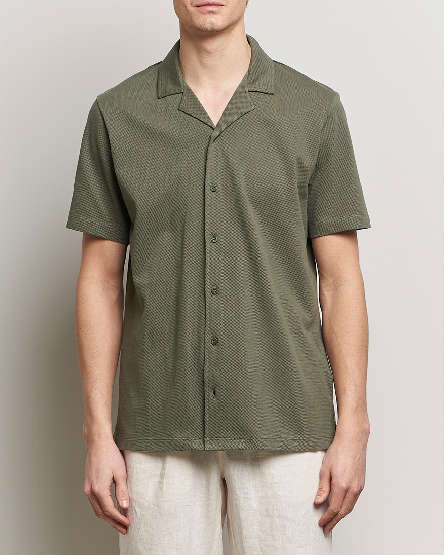Herr | Kortärmade skjortor | Sunspel | Riviera Resort Shirt Khaki
