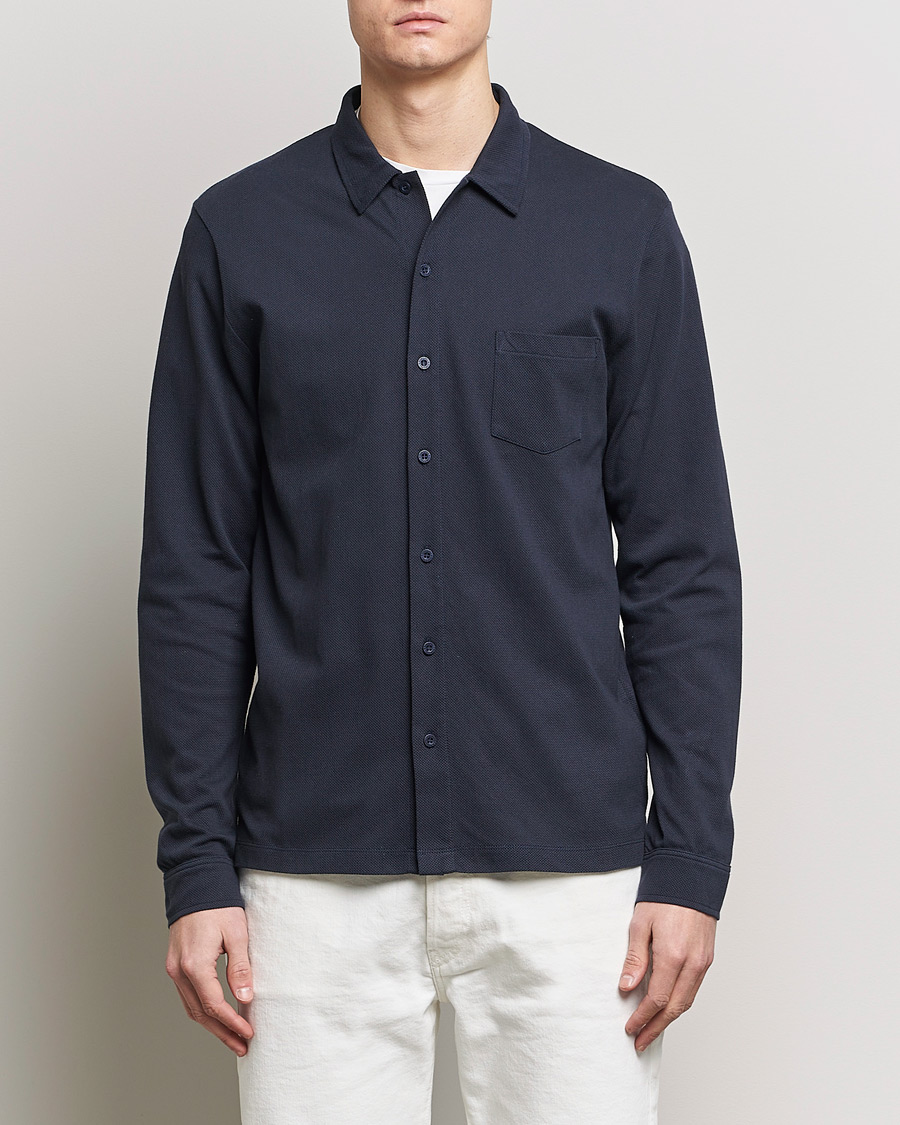 Herren | Hemden | Sunspel | Riviera Long Sleeve Shirt Navy