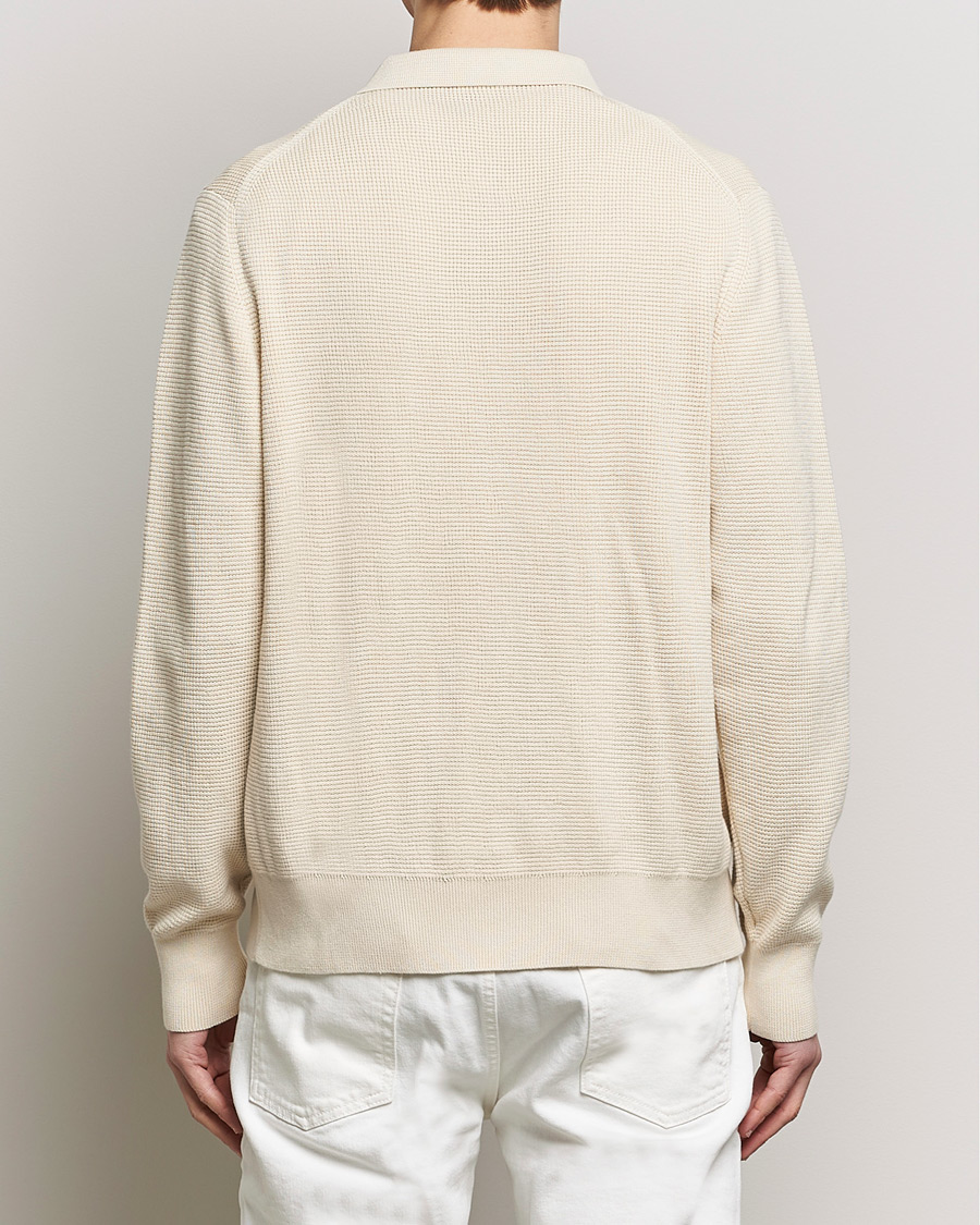 Herren | Pullover | Sunspel | Waffle Stitch Jacket Ecru