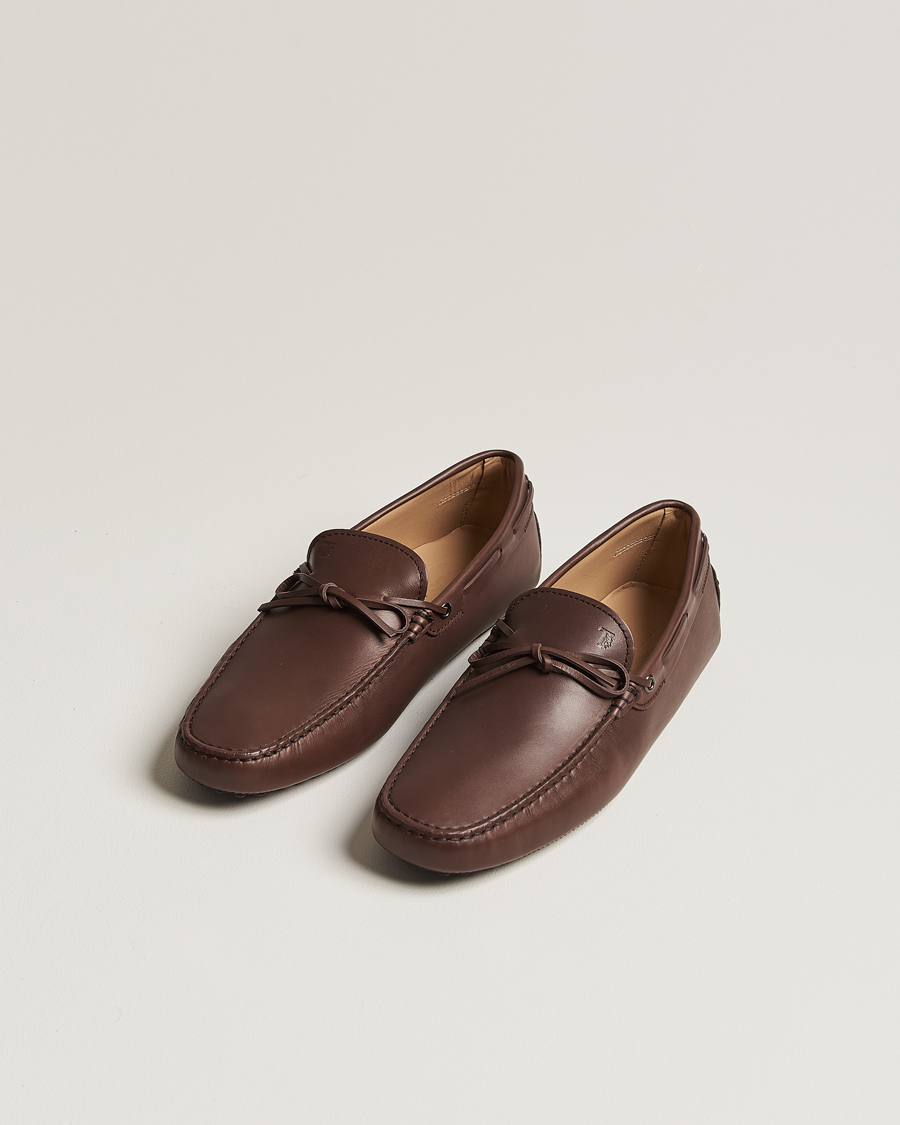 Herren | Italian Department | Tod's | Lacetto Gommino Carshoe Dark Brown Calf