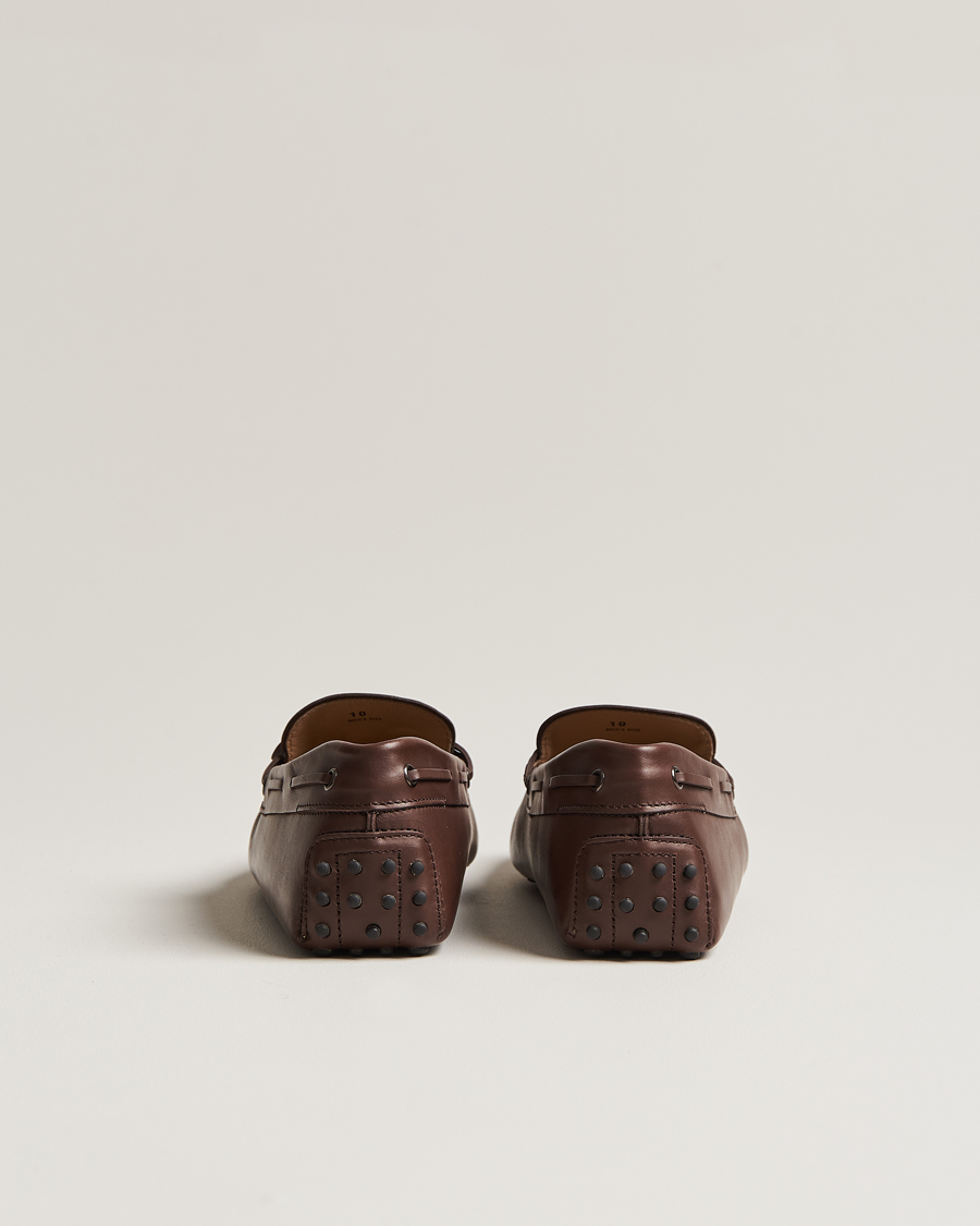 Herren | Tod's Lacetto Gommino Carshoe Dark Brown Calf | Tod's | Lacetto Gommino Carshoe Dark Brown Calf