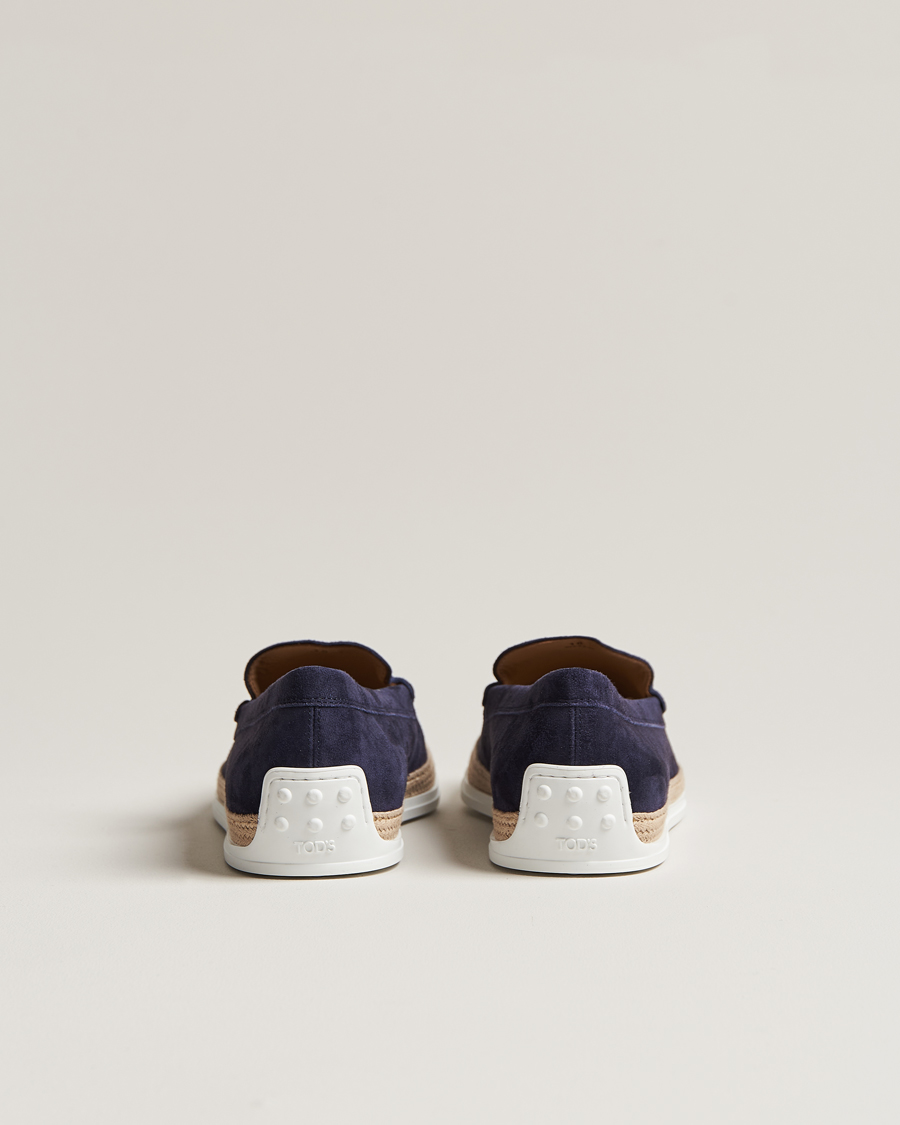 Herren | Tod's Raffia Loafer Navy Suede | Tod's | Raffia Loafer Navy Suede