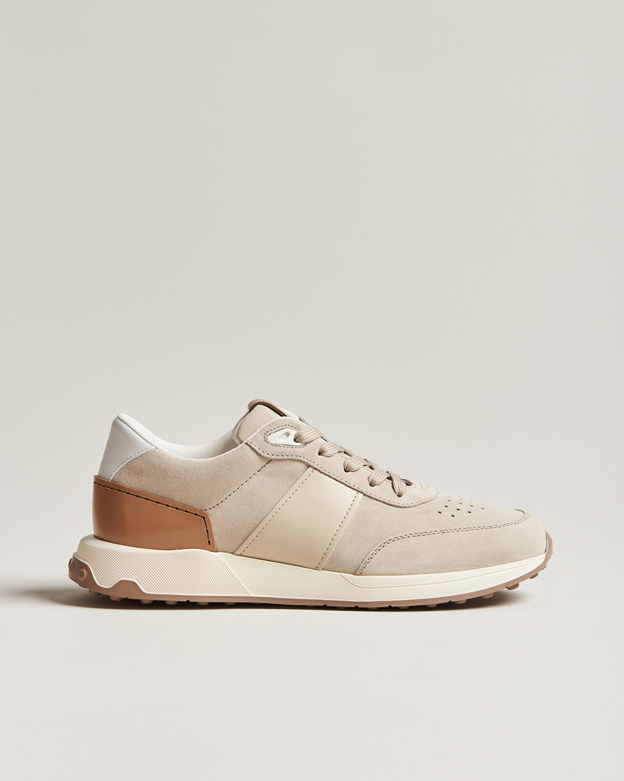 Herren | Tod's Luxury Running Sneaker Light Beige Suede | Tod's | Luxury Running Sneaker Light Beige Suede