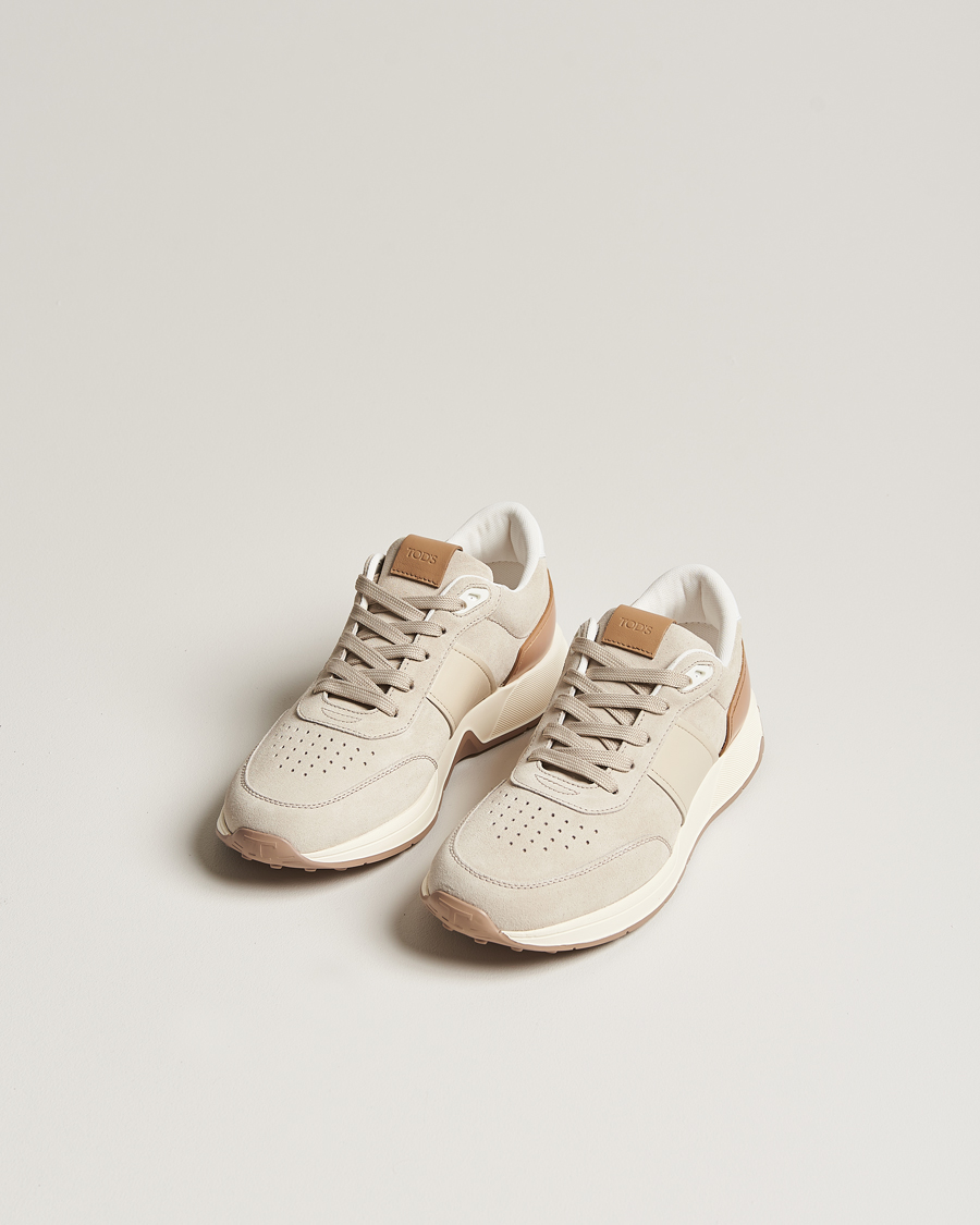 Herren | Tod's Luxury Running Sneaker Light Beige Suede | Tod's | Luxury Running Sneaker Light Beige Suede