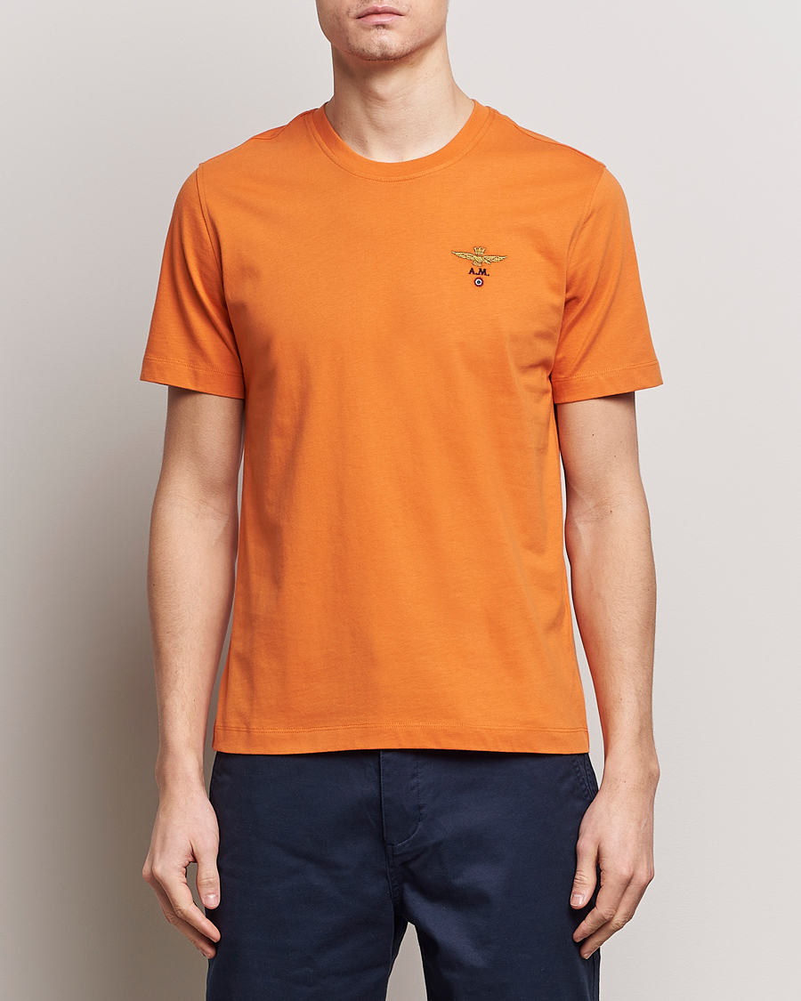 Herren |  | Aeronautica Militare | TS1580 Crew Neck T-Shirt Carrot Orange