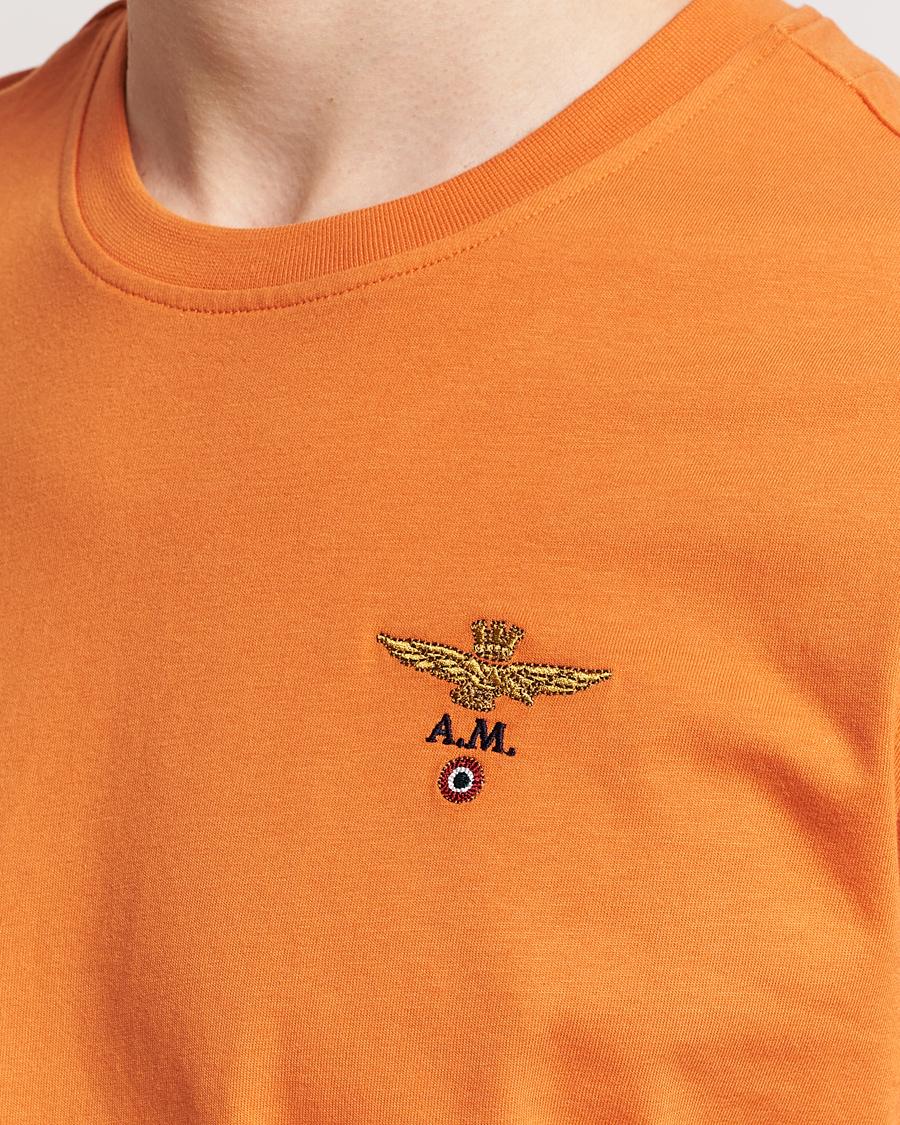 Herren | T-Shirts | Aeronautica Militare | TS1580 Crew Neck T-Shirt Carrot Orange