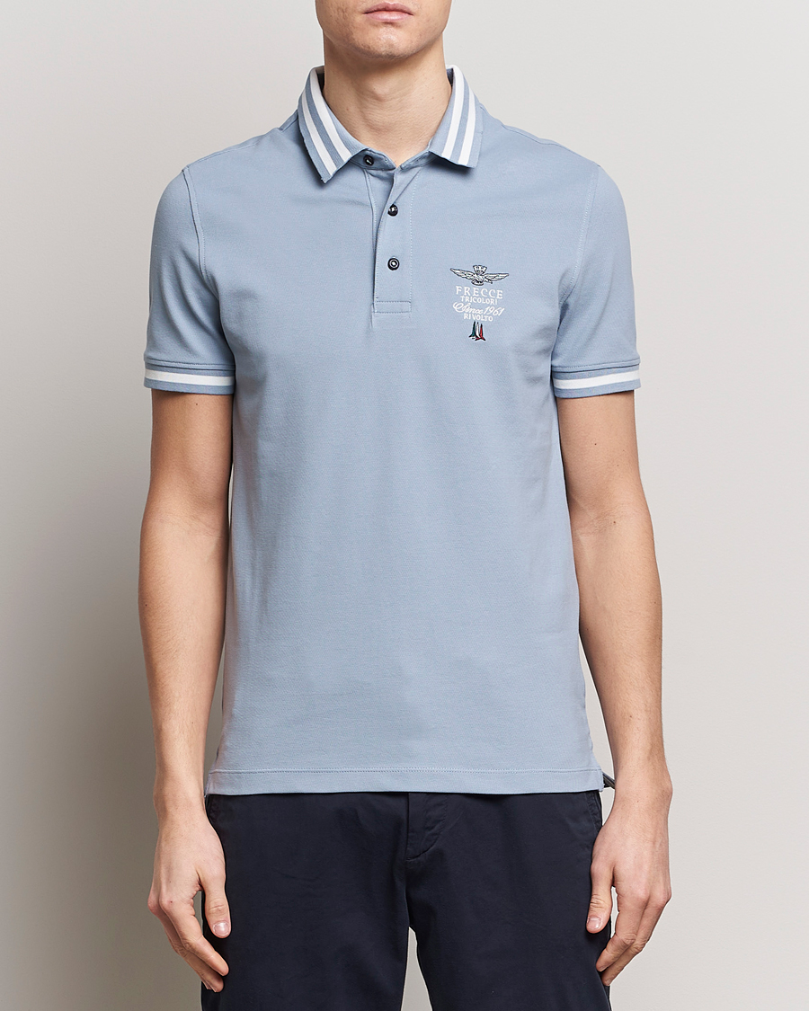 Herren | Sale kleidung | Aeronautica Militare | Tipped Polo Glacier Blue