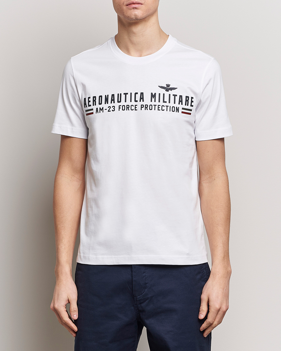 Men | Aeronautica Militare | Aeronautica Militare | Logo Crew Neck T-Shirt Off White