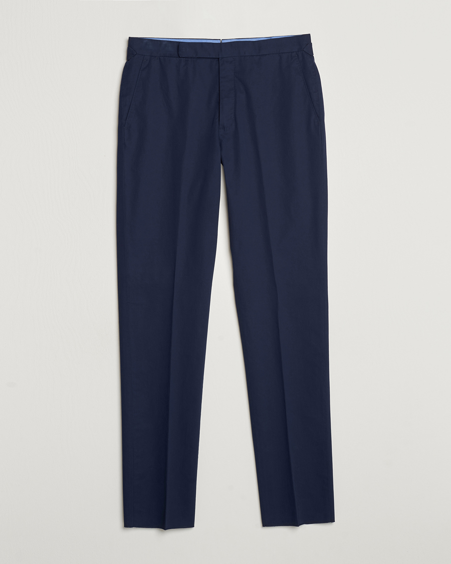 Herren | Hosen | Ralph Lauren Purple Label | Cotton Poplin Trousers Spring Navy