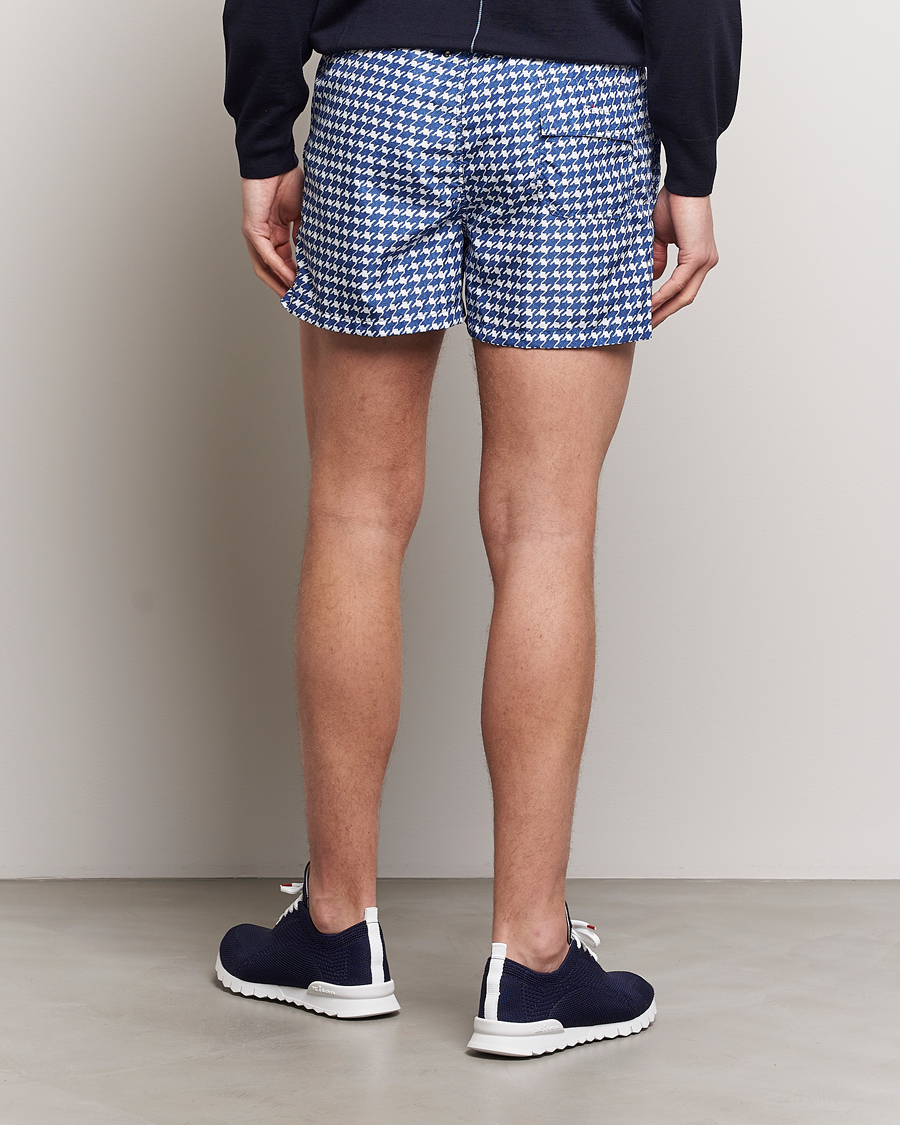 Herren | Badehosen | Kiton | Printed Nylon Swim Shorts Navy