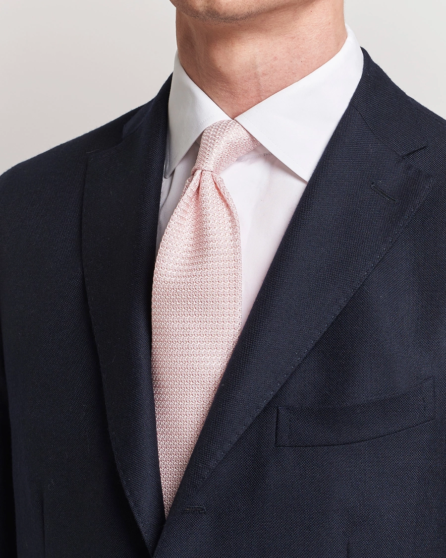 Herren | Business Casual | Amanda Christensen | Silk Grenadine 8 cm Tie Pink