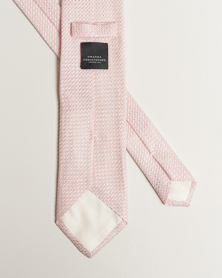 Herren | Amanda Christensen Silk Grenadine 8 cm Tie Pink | Amanda Christensen | Silk Grenadine 8 cm Tie Pink