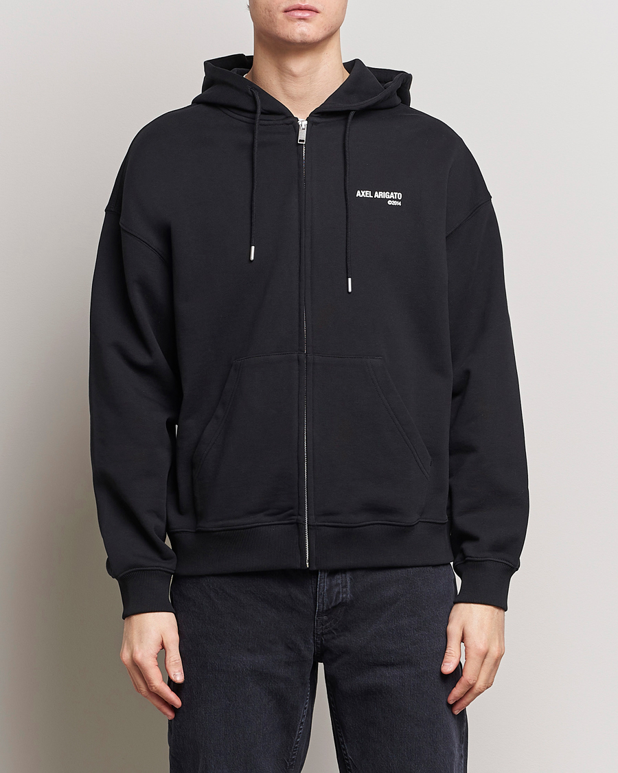 Men | Clothing | Axel Arigato | Field Full Zip Hoodie Black