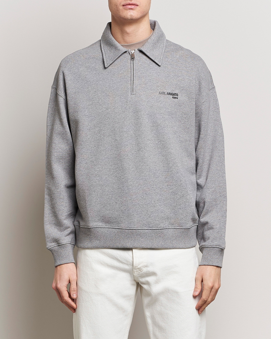 Men | Clothing | Axel Arigato | Remi Half Zip Sweater Grey Melange