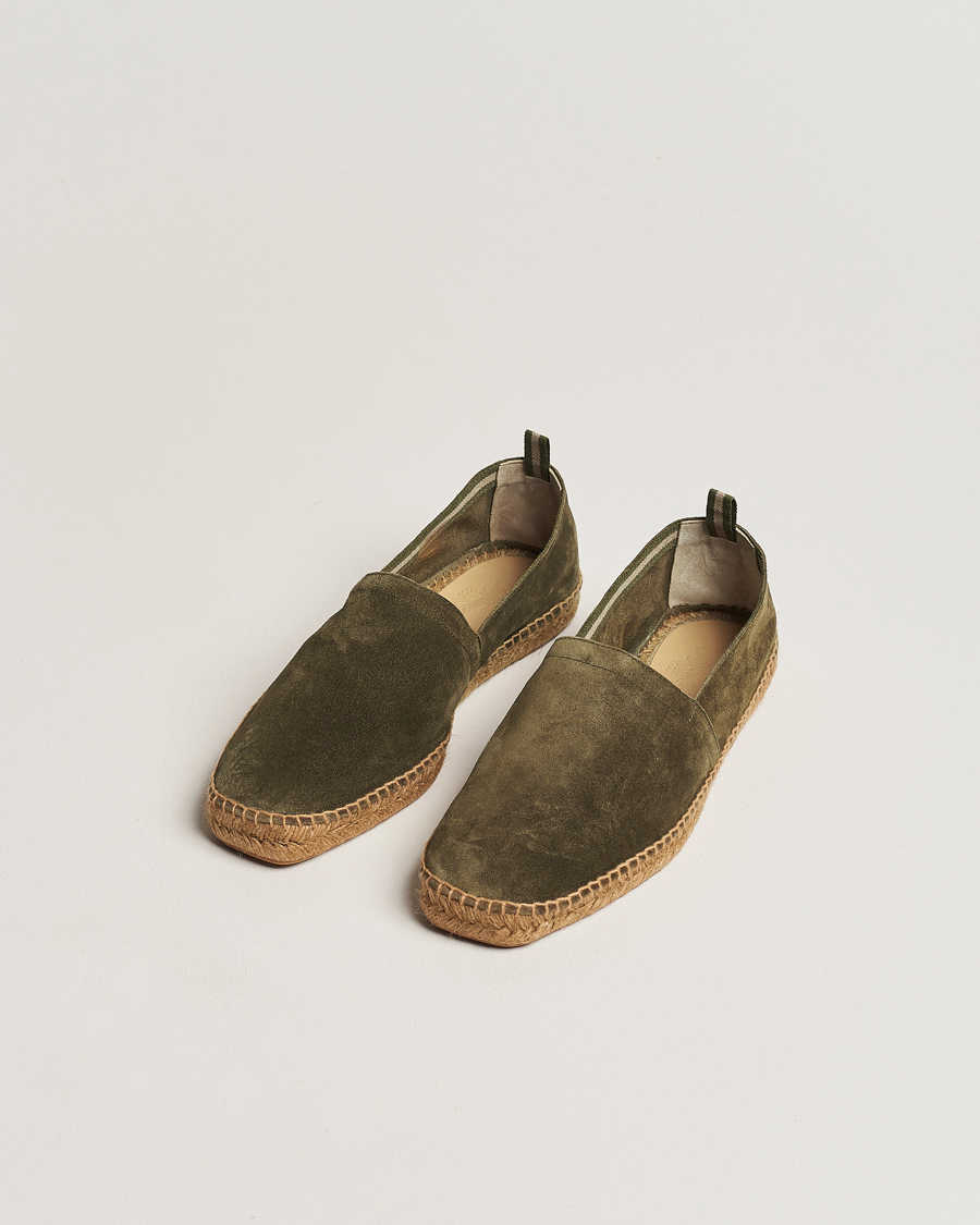 Herren | Schuhe | Castañer | Pablo Casual Suede Espadrilles Verde Bosque