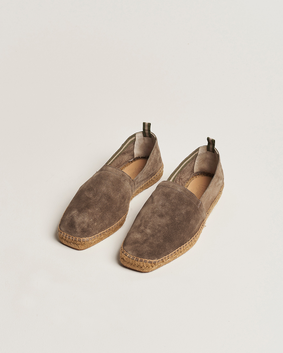 Men | Castañer | Castañer | Pablo Casual Suede Espadrilles Topo