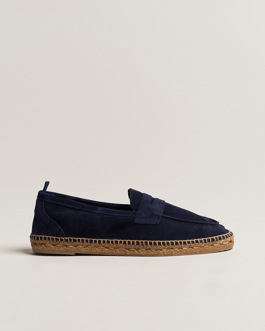 Herren | Espadrillo | Castañer | Nacho Casual Suede Loafers Azul Oscuro