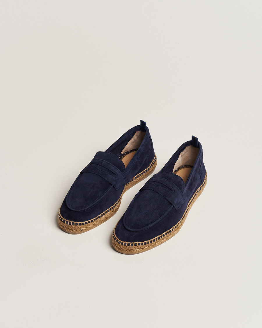 Herren | Schuhe | Castañer | Nacho Casual Suede Loafers Azul Oscuro