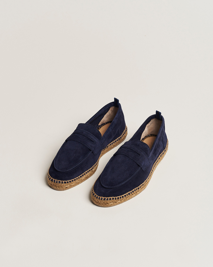 Herren | Wildlederschuhe | Castañer | Nacho Casual Suede Loafers Azul Oscuro