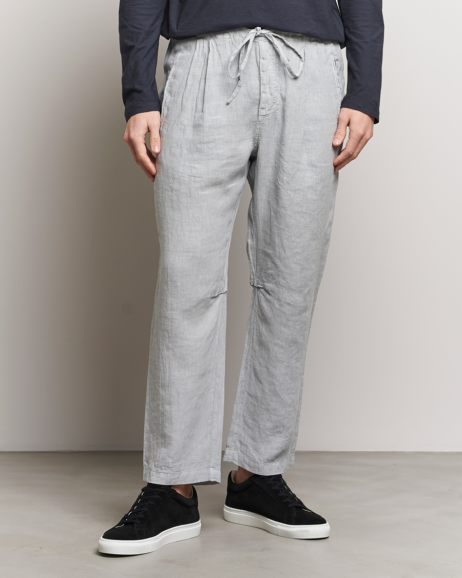 Herren |  | Massimo Alba | Keywest Linen Drawstring Pants Light Grey