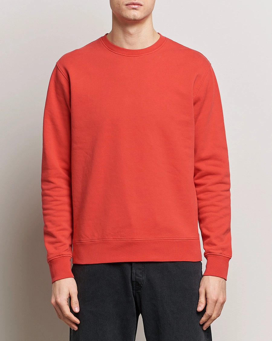 Herren | Sweatshirts | Colorful Standard | Classic Organic Crew Neck Sweat Red Tangerine