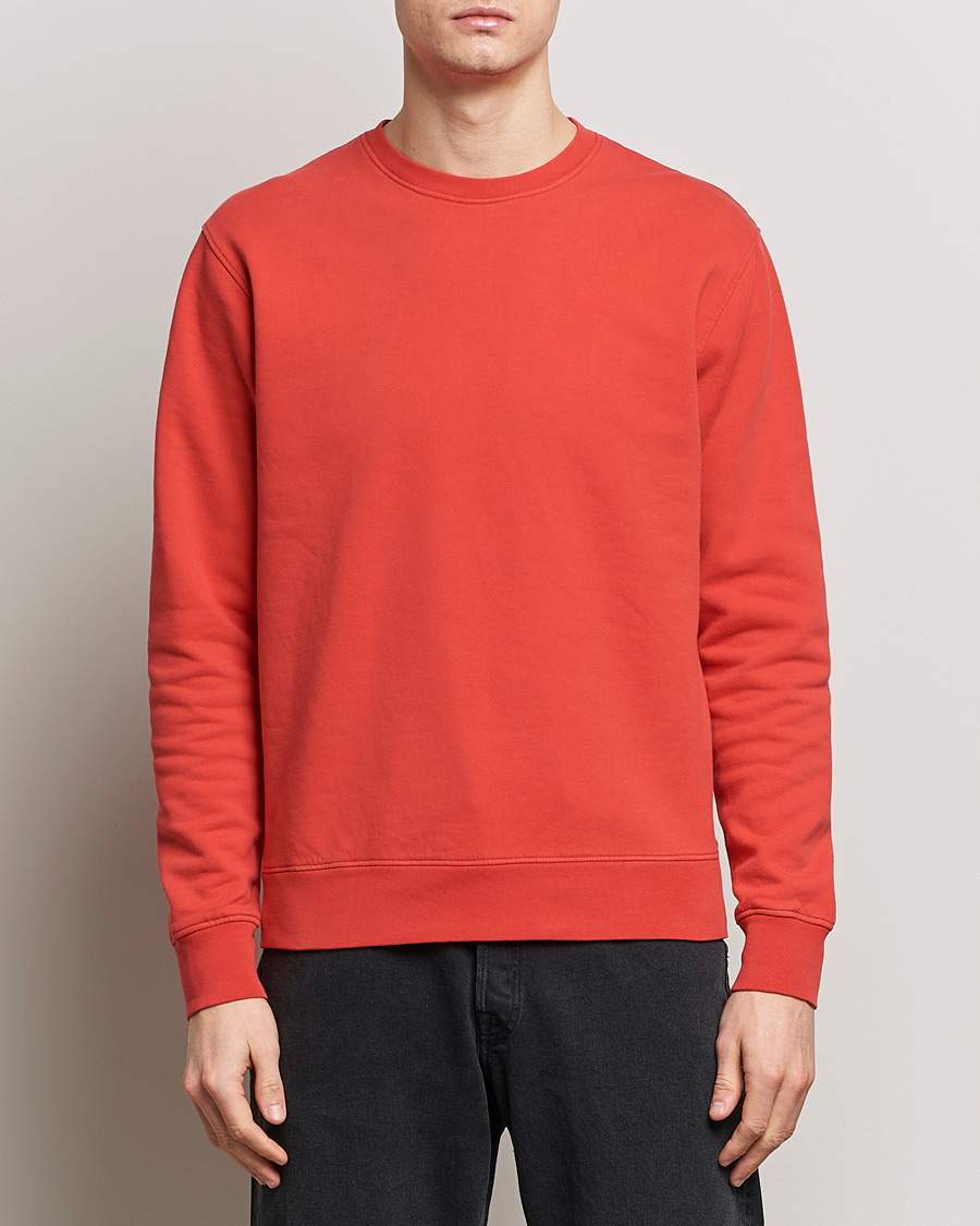 Herren |  | Colorful Standard | Classic Organic Crew Neck Sweat Red Tangerine