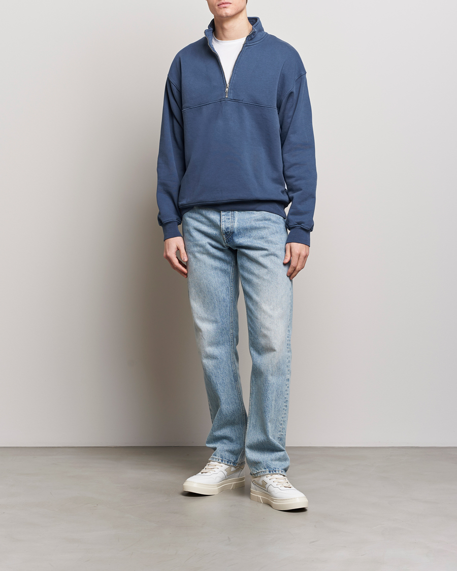 Herren | Pullover | Colorful Standard | Classic Organic Half-Zip Petrol Blue
