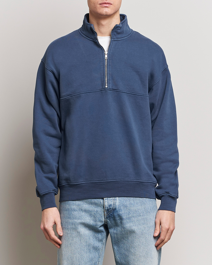 Herren | Kleidung | Colorful Standard | Classic Organic Half-Zip Petrol Blue