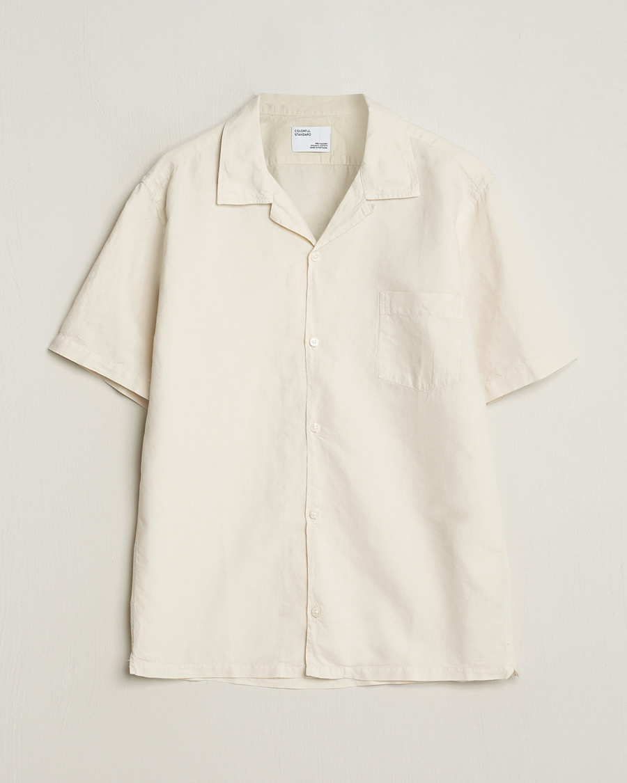 Herren | Hemden | Colorful Standard | Cotton/Linen Short Sleeve Shirt Ivory White
